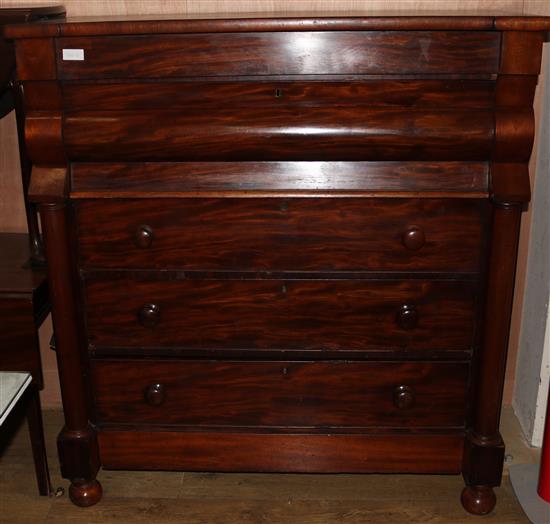 A Victorian Scottish mahogany chest of drawers, W.127cm